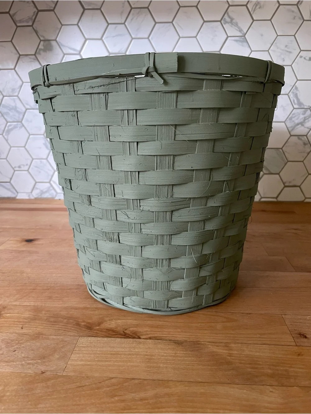 Green Woven Wicker Basket